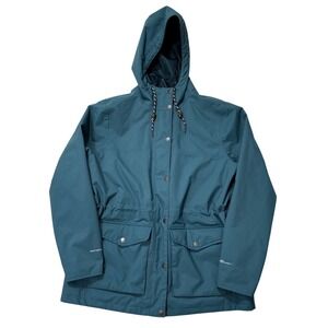 Eddie Bauer Charly rain parka is a waterproof and breathable hooded jacket - L